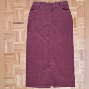 Vintage Jean Vincent Rust Long Pencil Skirt